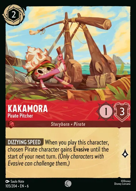 Kakamora - Pirate Pitcher, Disney Lorcana card CH6-105 — Azurite Sea set