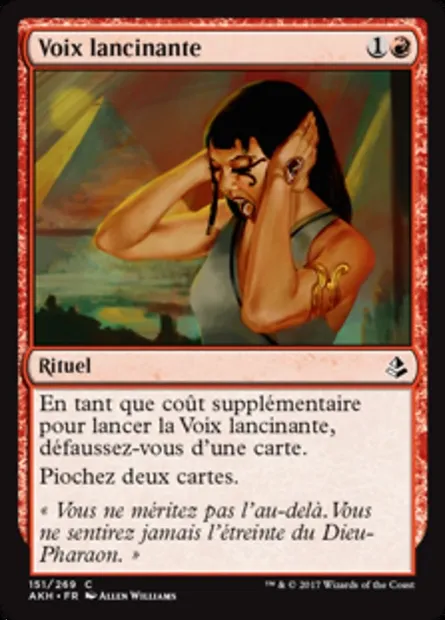 Voix lancinante, carte Magic AKH 151 — extension Amonkhet