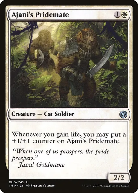 Ajani's Pridemate, Magic card IMA 5 — Iconic Masters set