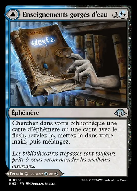 Enseignements gorgés d'eau // Archives inondées, carte Magic MH3 261 — extension Modern Horizons 3