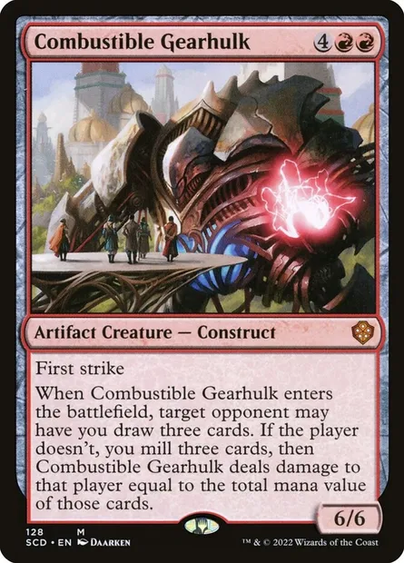 Combustible Gearhulk, Magic card SCD 128 — Starter Commander Decks set