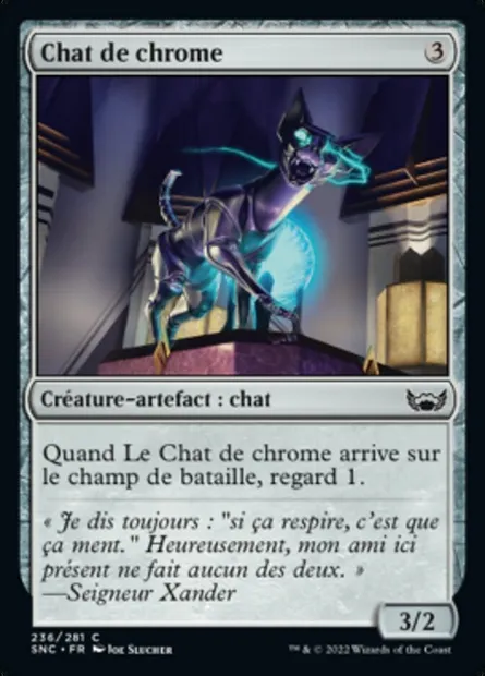 Chat de chrome, carte Magic SNC 236 — extension Les rues de la Nouvelle-Capenna