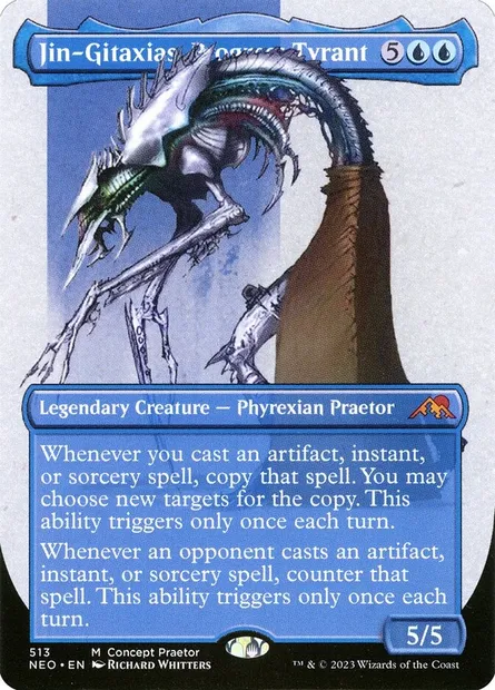 Jin-Gitaxias, Progress Tyrant, Magic card NEO 513 — Kamigawa: Neon Dynasty set