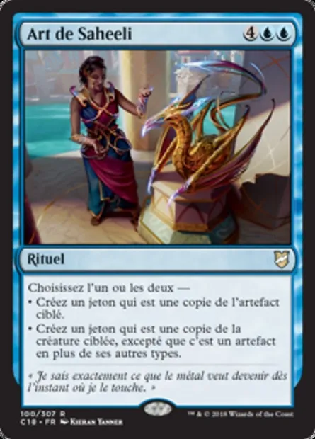 Art de Saheeli, carte Magic C18 100 — extension Commander 2018