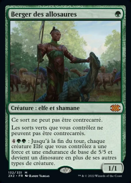 Berger des allosaures, carte Magic 2X2 132 — extension Double Masters 2022