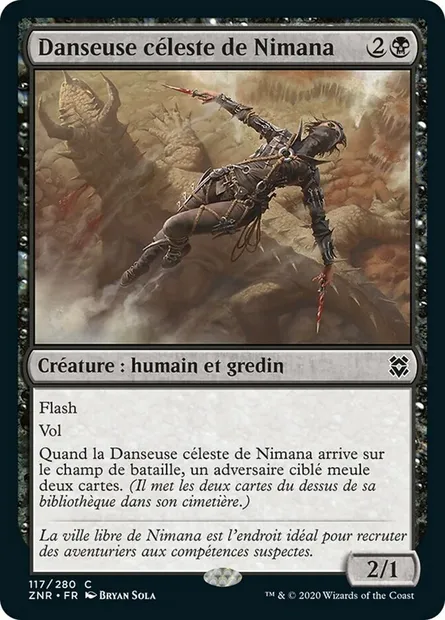 Danseuse céleste de Nimana, carte Magic ZNR 117 — extension Renaissance de Zendikar