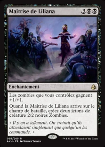 Maîtrise de Liliana, carte Magic AKH 98 — extension Amonkhet