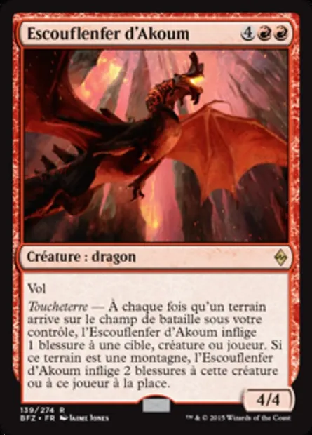 Escouflenfer d'Akoum, carte Magic BFZ 139 — extension La bataille de Zendikar