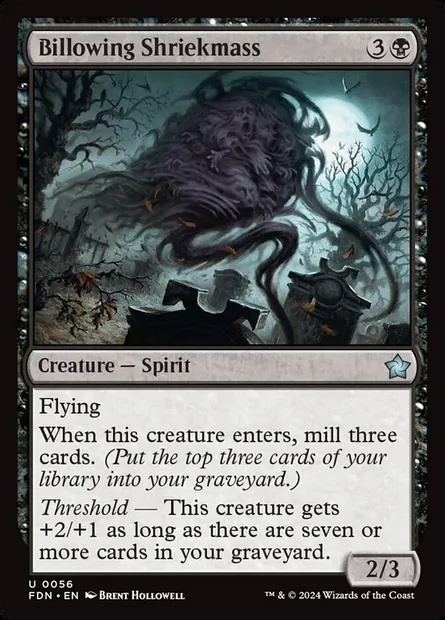Billowing Shriekmass, Magic card FDN 56 — Foundations set