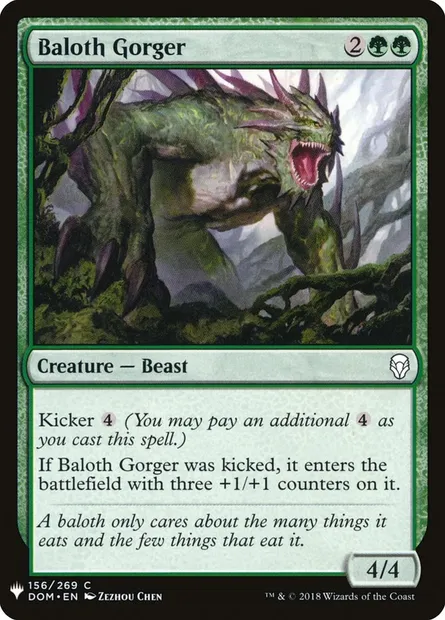 Baloth Gorger, Magic card PLST DOM-156 — The List set