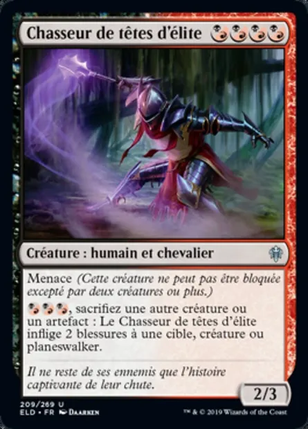 Chasseur de têtes d'élite, carte Magic ELD 209 — extension Throne of Eldraine