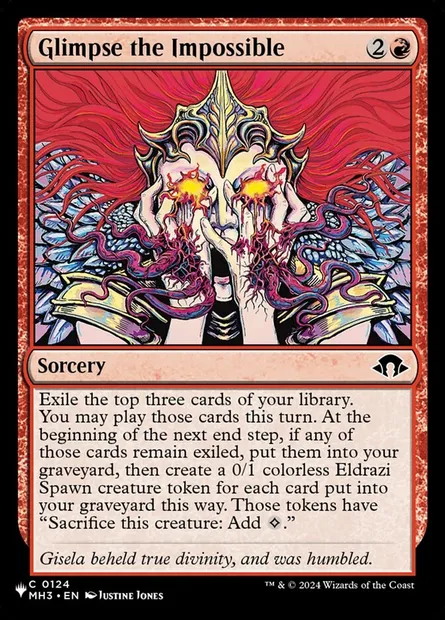 Glimpse the Impossible, Magic card PLST MH3-124 — The List set