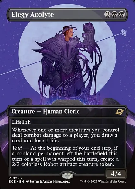 Elegy Acolyte, Magic card EOE 293 — Edge of Eternities set