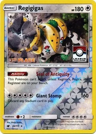 Regigigas, carte Pokémon LGP 084-3 — extension League Promos