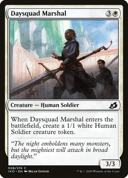 Daysquad Marshal, Magic card IKO 8 — Ikoria: Lair of Behemoths set