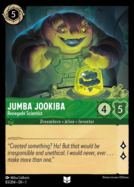 Jumba Jookiba - Renegade Scientist, Disney Lorcana card CH1-083 — The First Chapter set