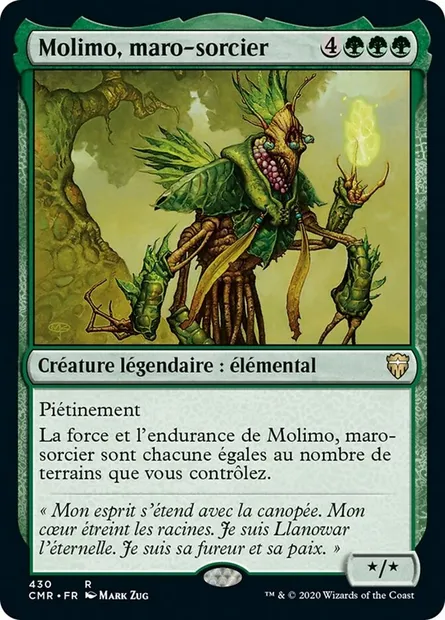 Molimo, maro-sorcier, carte Magic CMR 430 — extension Commander Legends