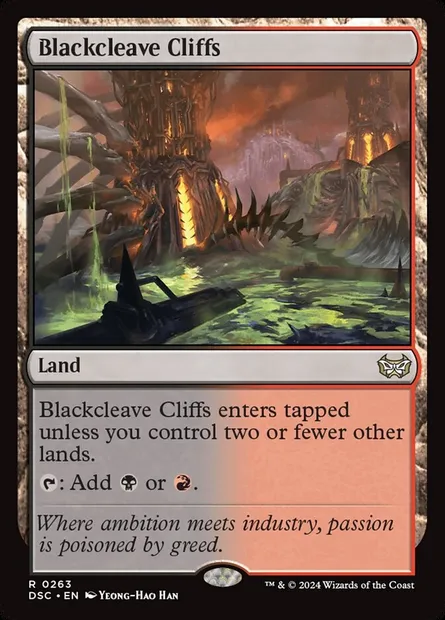 Blackcleave Cliffs, Magic card DSC 263 — Duskmourn: House of Horror Commander set