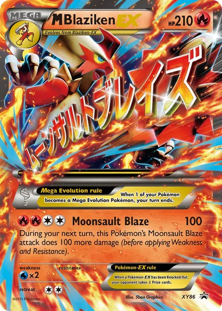 M Blaziken EX, Pokémon card XY 86 — XY Black Star Promos set