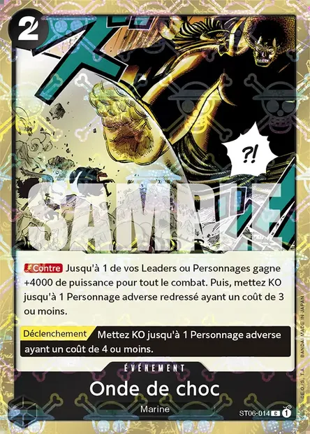 Onde de choc, carte One Piece ST06-014 — extension Absolute Justice
