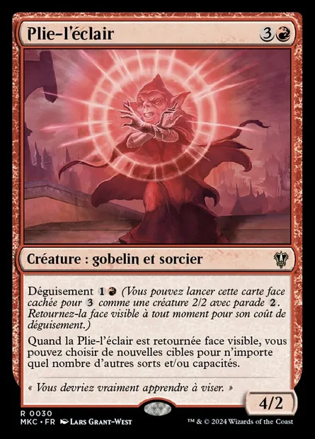 Plie-l'éclair, carte Magic MKC 30 — extension Murders at Karlov Manor Commander