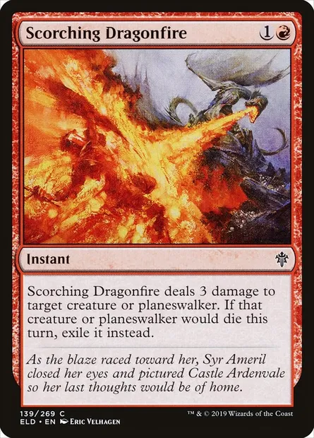 Scorching Dragonfire, Magic card ELD 139 — Throne of Eldraine set
