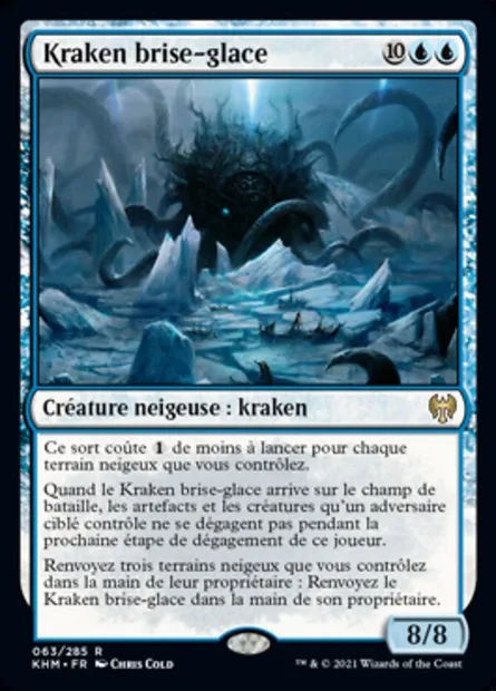 Kraken brise-glace, carte Magic KHM 63 — extension Kaldheim