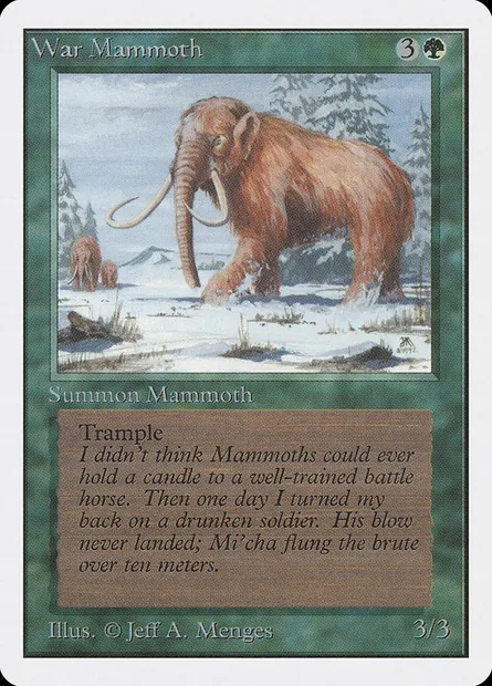 War Mammoth, Magic card 2ED 228 — Unlimited Edition set
