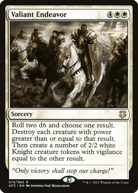 Valiant Endeavor, Magic card AFC 13 — Forgotten Realms Commander set