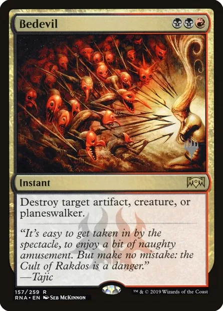 Bedevil, Magic card PRNA 157p — Ravnica Allegiance Promos set