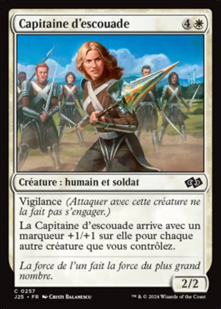Capitaine d'escouade, carte Magic J25 257 — extension Foundations Jumpstart