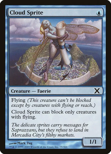 Cloud Sprite, Magic card 10E 75 — Tenth Edition set