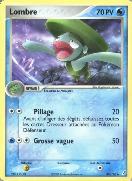 Lombre, carte Pokémon CG 37 — extension EX Gardiens de Cristal