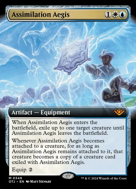 Assimilation Aegis, Magic card OTJ 348 — Outlaws of Thunder Junction set