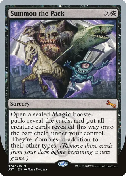 Summon the Pack, carte Magic UST 74 — extension Unstable