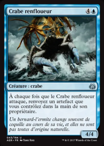 Crabe renfloueur, carte Magic AER 43 — extension La révolte éthérique