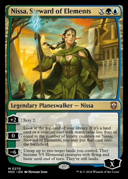 Nissa, Steward of Elements, Magic card M3C 270 — Modern Horizons 3 Commander set