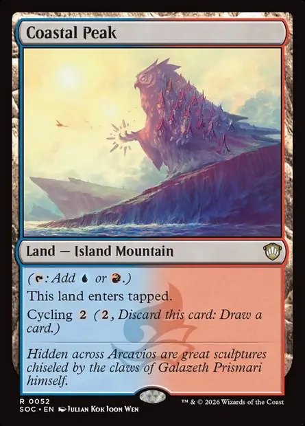 Coastal Peak, Magic card SOC 52 — Secrets of Strixhaven Commander set