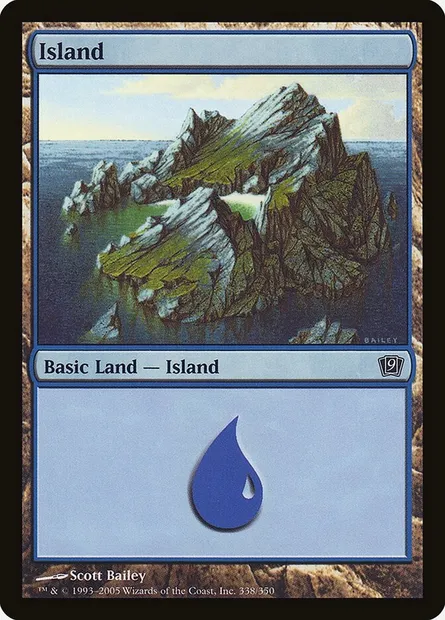 Île, carte Magic 9ED 338★ — extension Neuvième Edition