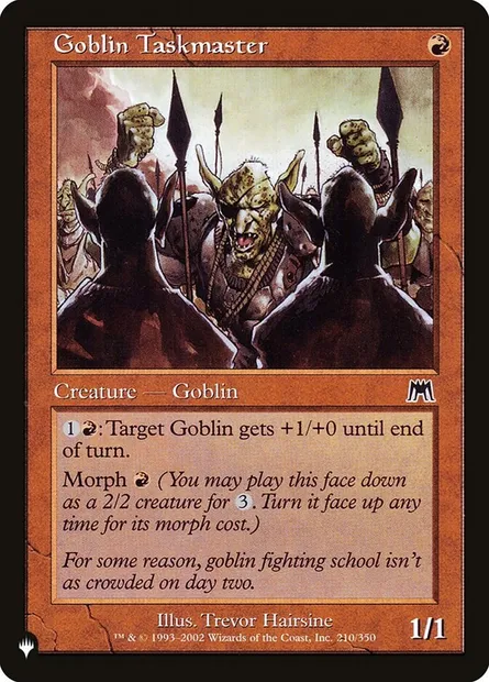 Goblin Taskmaster, Magic card PLST ONS-210 — The List set