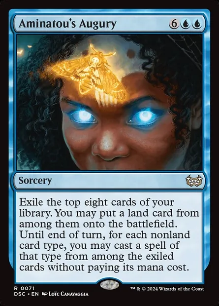 Aminatou's Augury, Magic card DSC 71 — Duskmourn: House of Horror Commander set