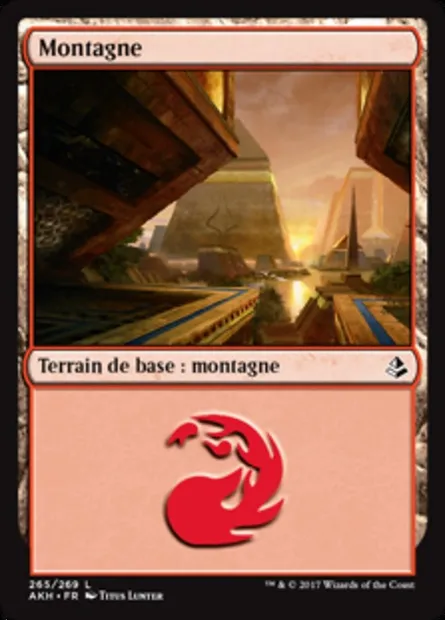 Montagne, carte Magic AKH 265 — extension Amonkhet