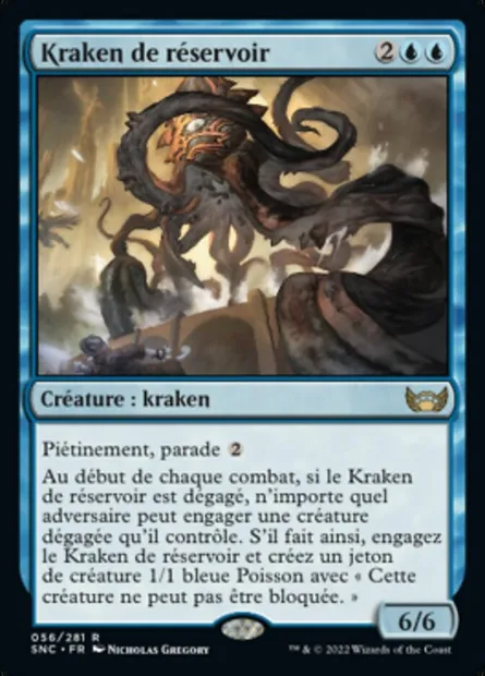 Kraken de réservoir, carte Magic SNC 56 — extension Les rues de la Nouvelle-Capenna