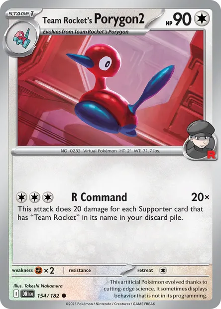 Team Rocket's Porygon2, Pokémon card DRI 154 — Destined Rivals set