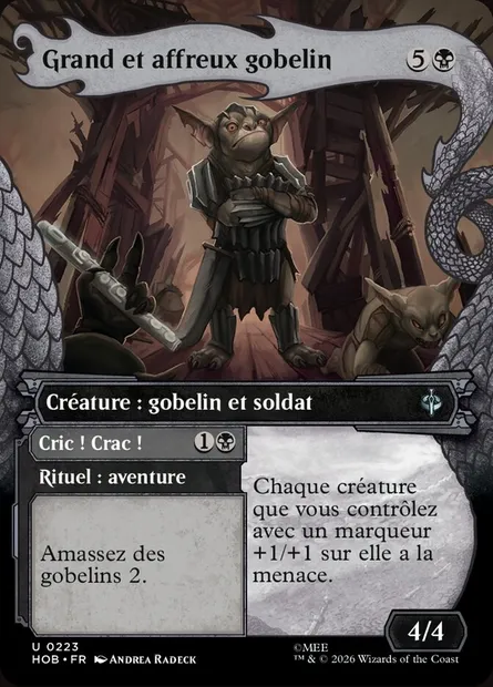 Grand et affreux gobelin // Clap! Snap!, carte Magic HOB 223 — extension The Hobbit