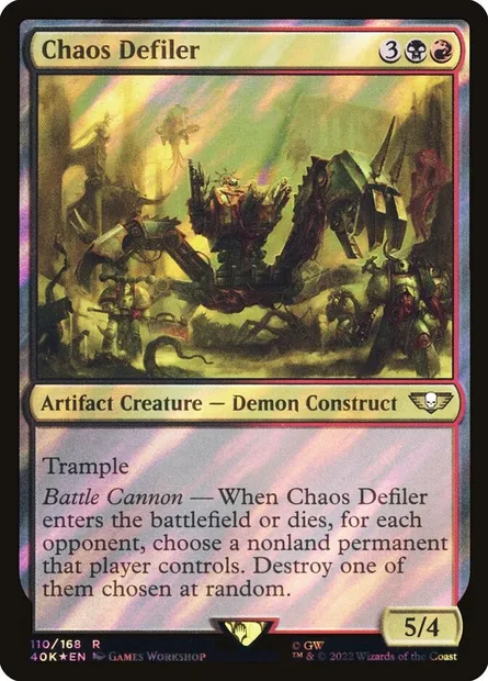 Chaos Defiler, Magic card 40K 110★ — Warhammer 40,000 Commander set