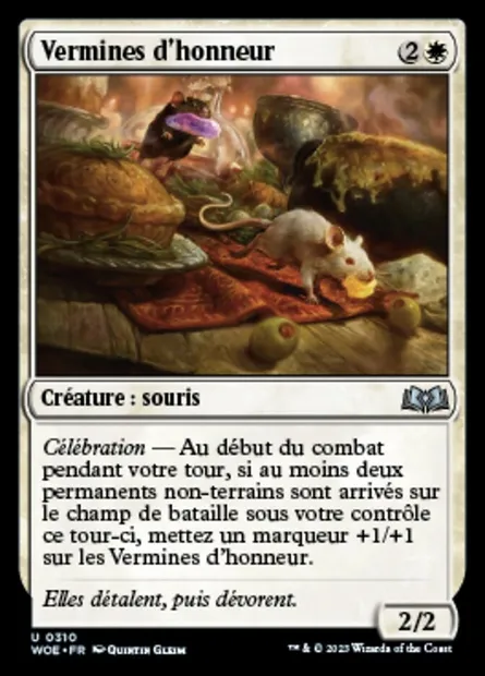 Vermines d'honneur, carte Magic WOE 310 — extension Wilds of Eldraine