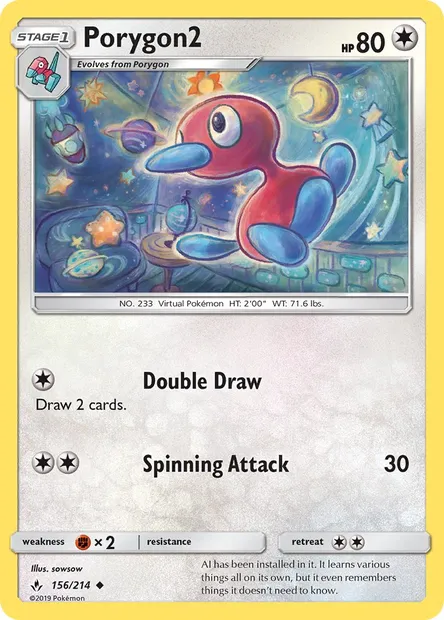 Porygon2, Pokémon card UNB 156 — Unbroken Bonds set