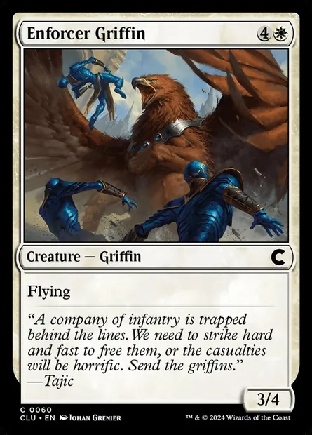 Enforcer Griffin, Magic card CLU 60 — Ravnica: Clue Edition set