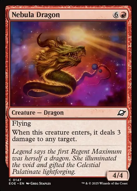 Nebula Dragon, Magic card EOE 147 — Edge of Eternities set